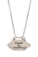 Inspirational necklace about timing