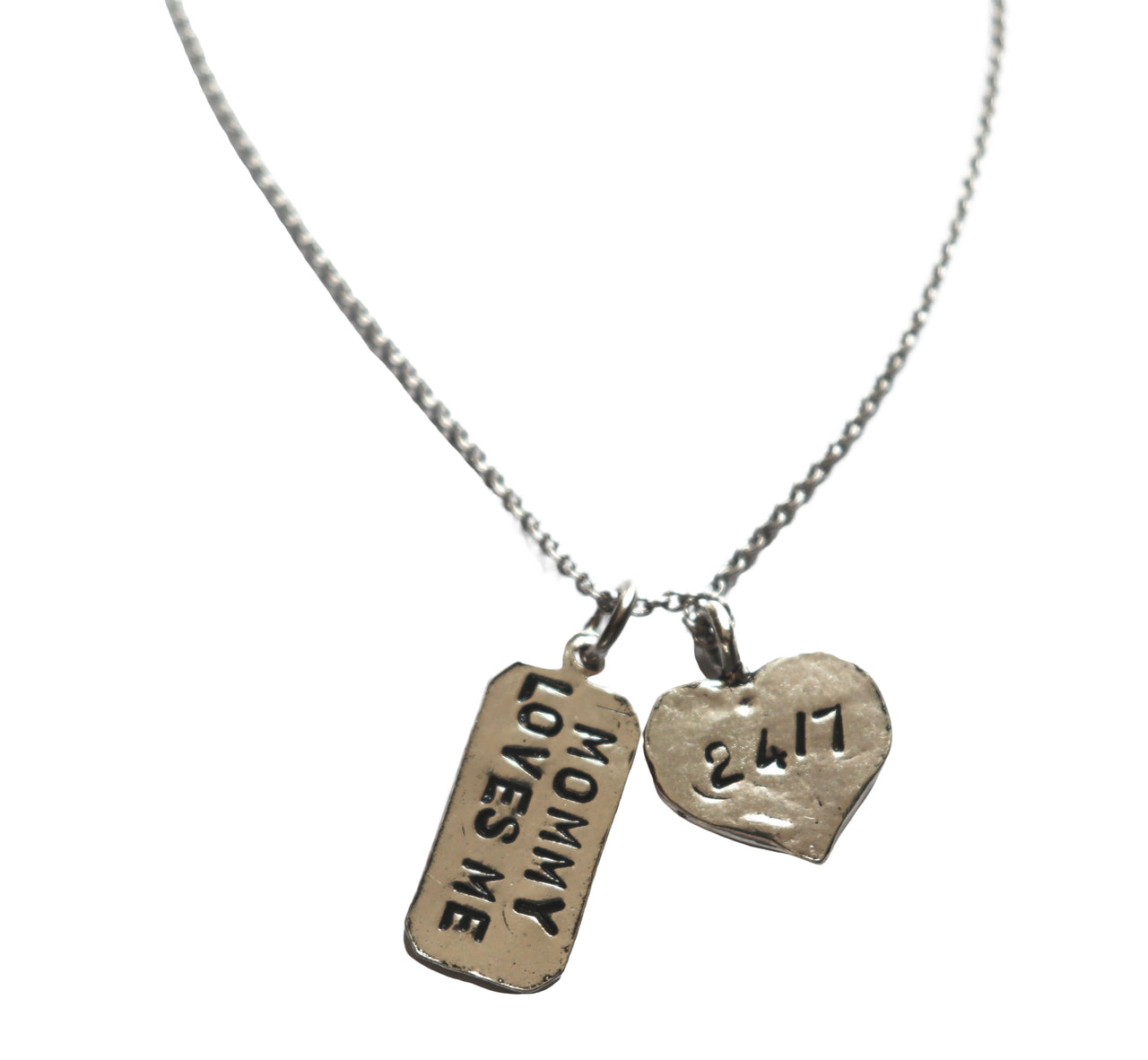 Mommy Loves Me Always 24/7 Double Sided Necklace