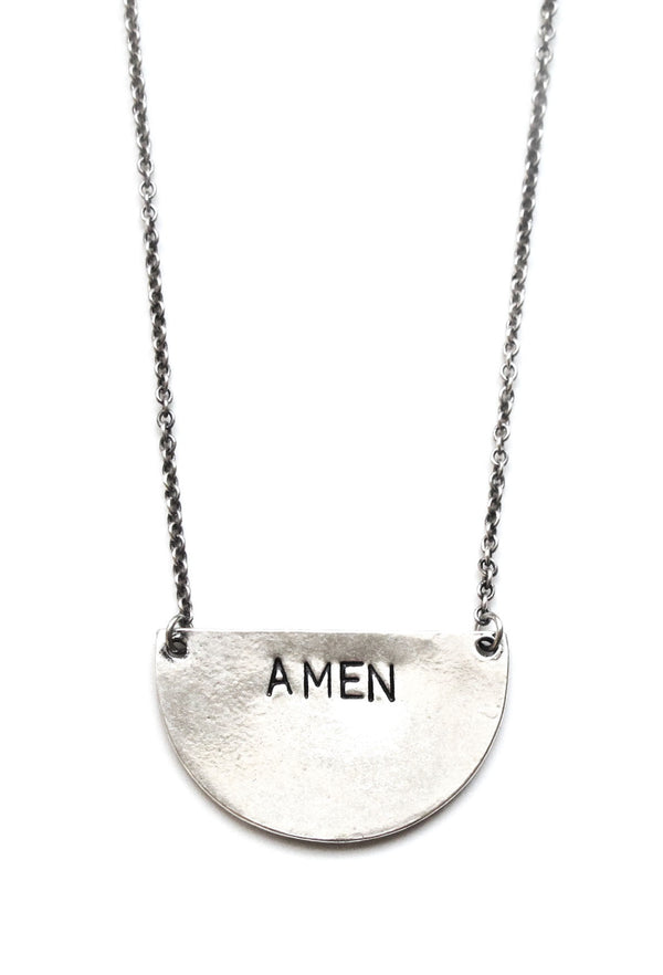 Silver Amen Necklace