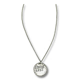 Stress Less/Don't Panic Double Sided Hand Stamped Pendant Necklace