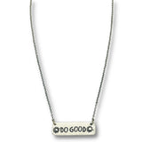 Do Good Hand Stamped Bar Necklace