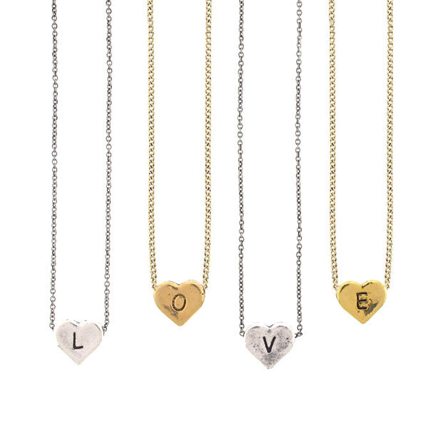 Heart Initial Necklace