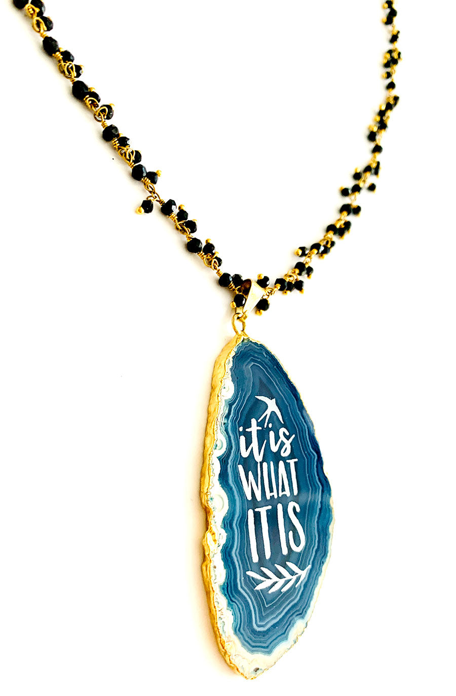 It is What It Is Spinel and Agate Necklace