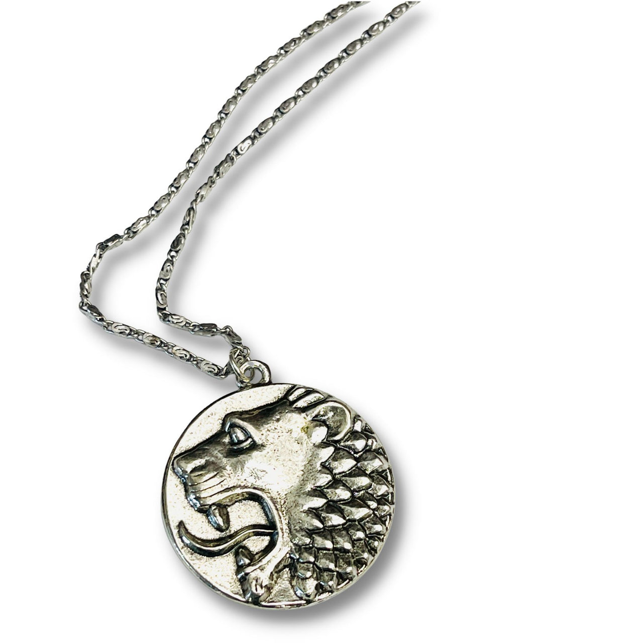 Strength Lion Medallion Necklace