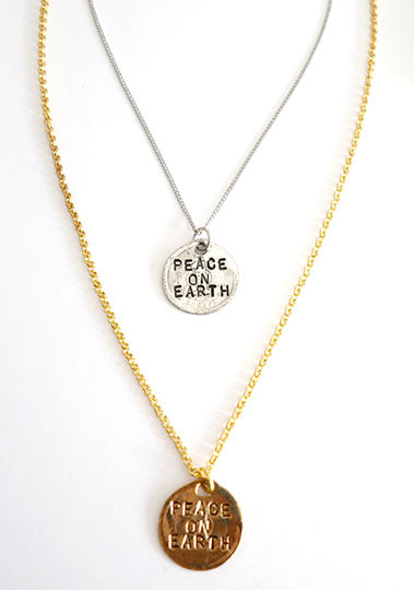 Peace on Earth Coin Layering Necklace