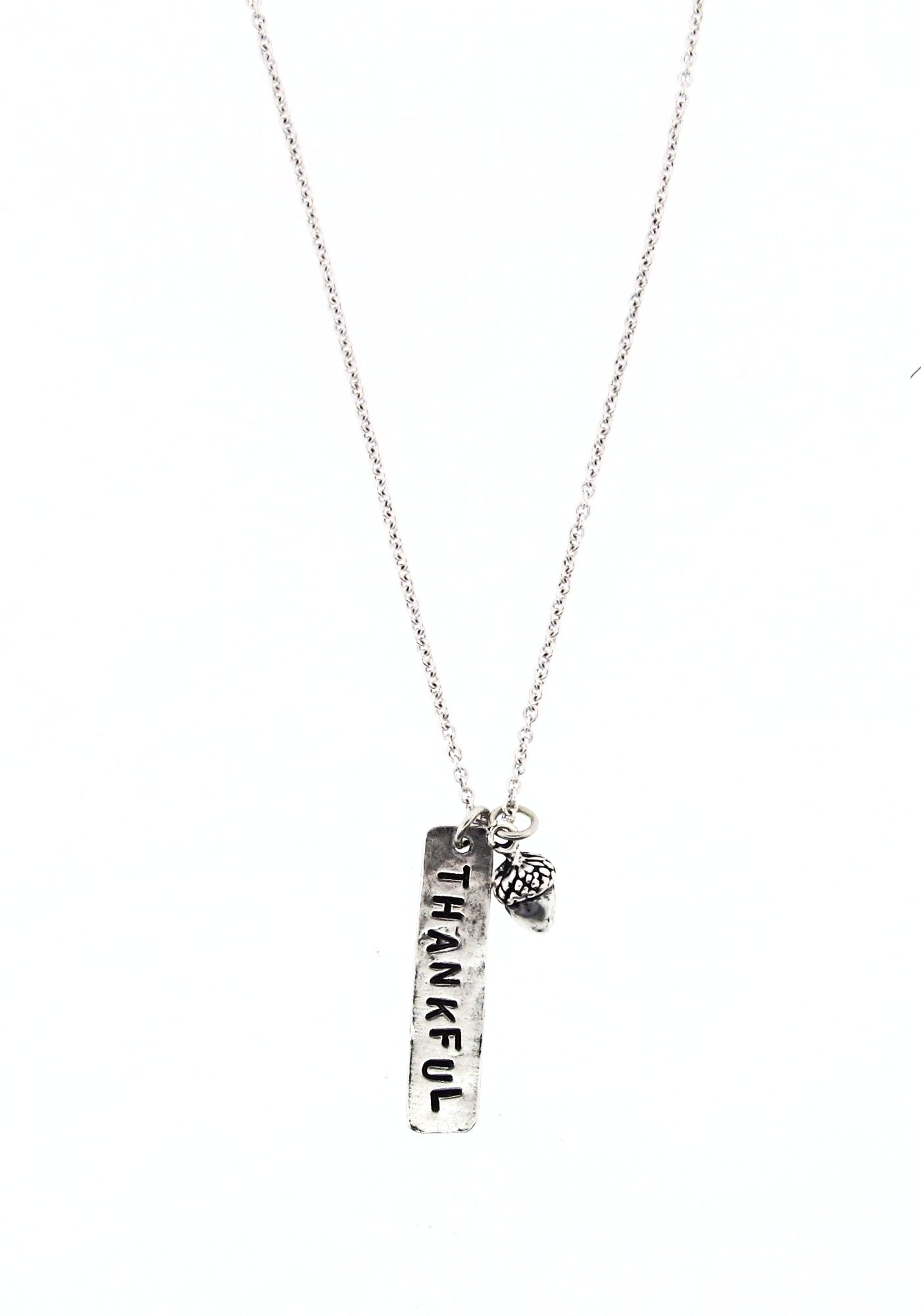 Thankful Stamped Necklace