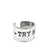 Try Me Hand Stamped Silver Ring