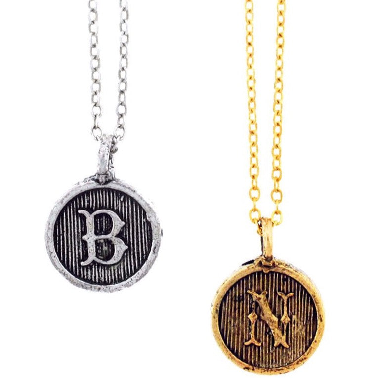 Typewriter Initial Necklace