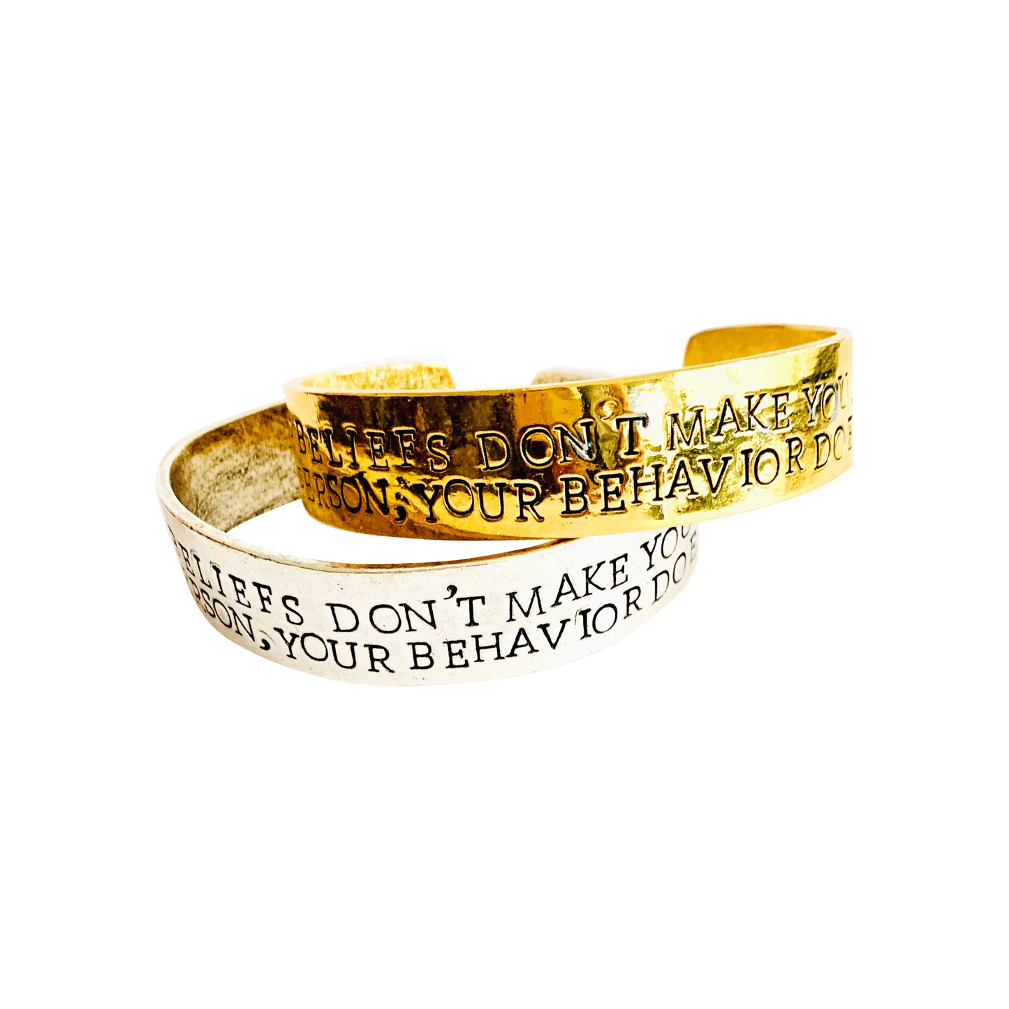 Your Beliefs Hand Stamped Cuff Bracelet