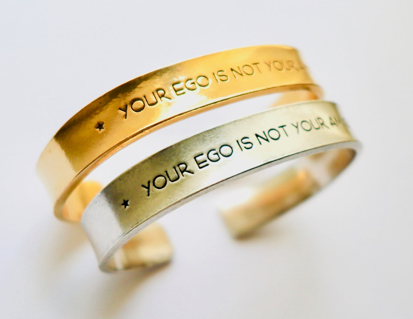 Your Ego is Not your Amigo Hand Stamped Cuff Bracelet